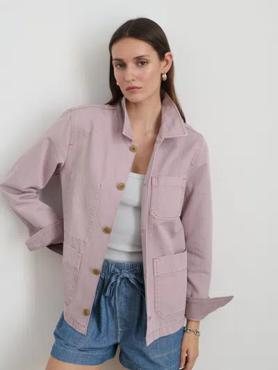 Alex Mill Britt Work Jacket In Herringbone In Thistle