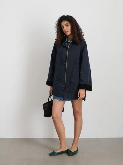 Alex Mill Chiltern Street Jacket In Waxed Cotton In Navy