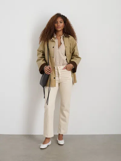 Alex Mill Chiltern Street Jacket In Waxed Cotton In Khaki