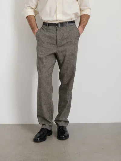 Alex Mill Cooper Trouser In Glen Plaid In Ivory/black