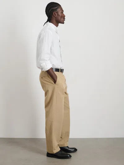 Alex Mill Cooper Trouser In Cotton Linen In Khaki