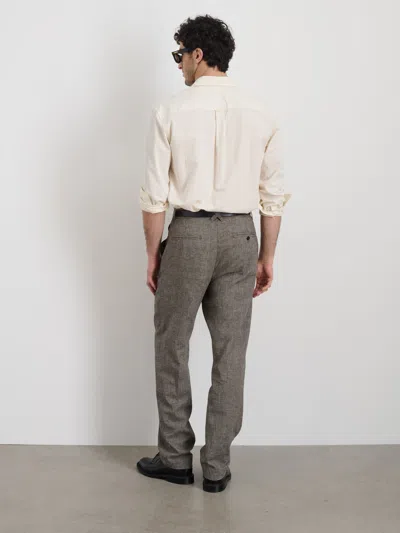 Alex Mill Cooper Trouser In Glen Plaid In Ivory/black
