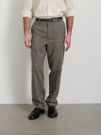 Alex Mill Cooper Trouser In Glen Plaid In Ivory/black