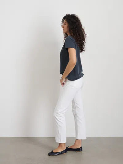 Alex Mill Elliott V Neck Tee In Cotton In Washed Navy