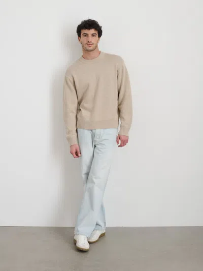 Alex Mill Gabriel Crewneck Sweater In Cotton Linen In Heather Sand
