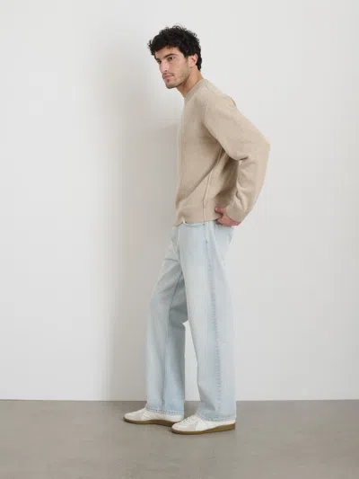 Alex Mill Gabriel Crewneck Sweater In Cotton Linen In Heather Sand