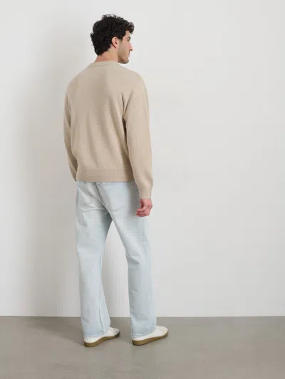Alex Mill Gabriel Crewneck Sweater In Cotton Linen In Heather Sand
