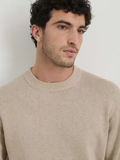 Alex Mill Gabriel Crewneck Sweater In Cotton Linen In Heather Sand
