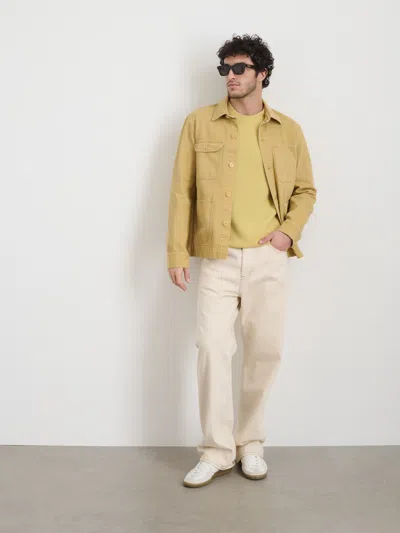 Alex Mill Garment Dyed Work Jacket In Recycled Denim In Beeswax
