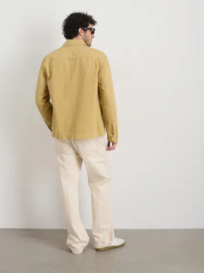 Alex Mill Garment Dyed Work Jacket In Recycled Denim In Beeswax