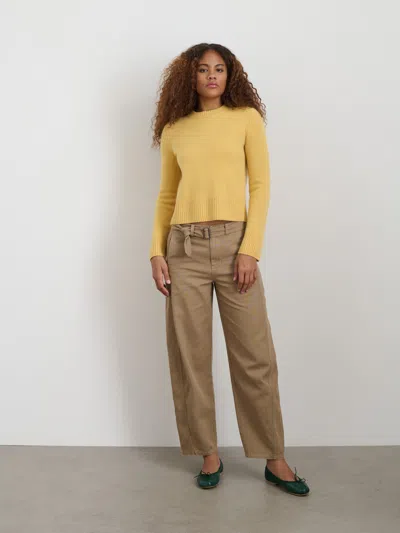 Alex Mill Michelle Crewneck Sweater In Cashmere In Acacia
