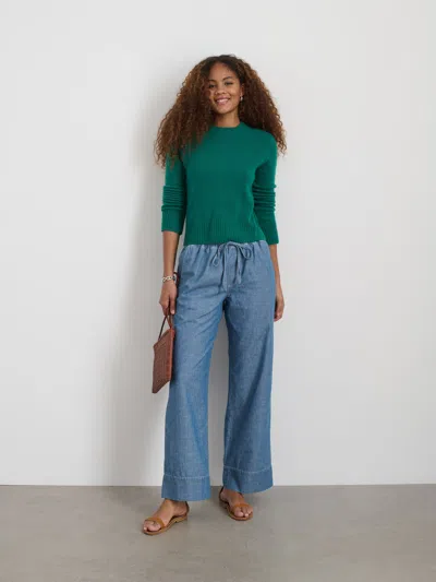Alex Mill Michelle Crewneck Sweater In Cashmere In Kelly Green