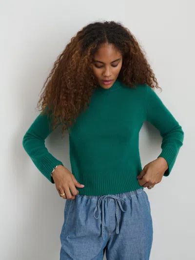 Alex Mill Michelle Crewneck Sweater In Cashmere In Kelly Green