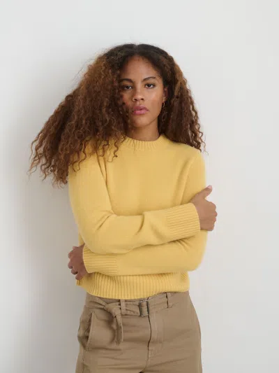 Alex Mill Michelle Crewneck Sweater In Cashmere In Acacia