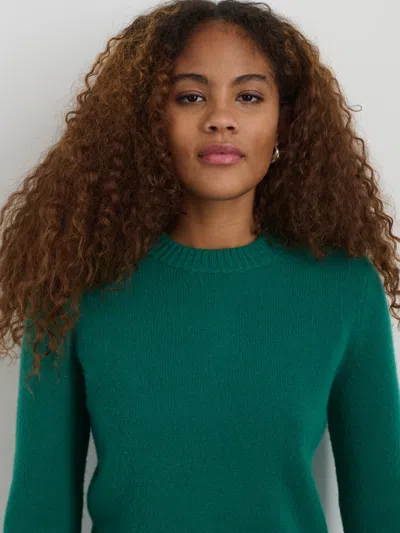 Alex Mill Michelle Crewneck Sweater In Cashmere In Kelly Green