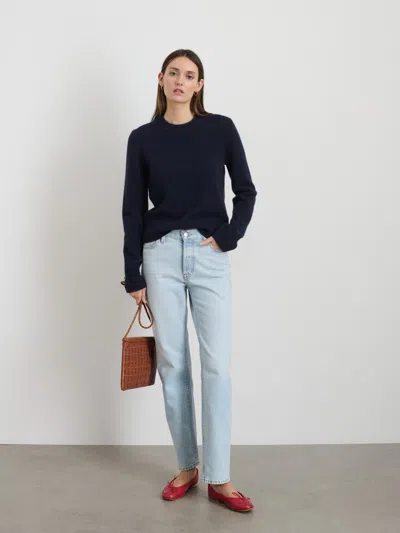 Alex Mill Michelle Crewneck Sweater In Cashmere In Navy