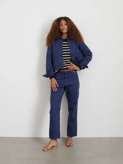 Alex Mill Neil Pant In Herringbone In Midnight Blue
