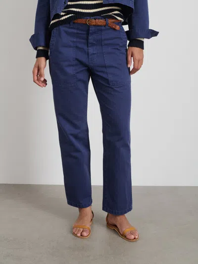 Alex Mill Neil Pant In Herringbone In Midnight Blue