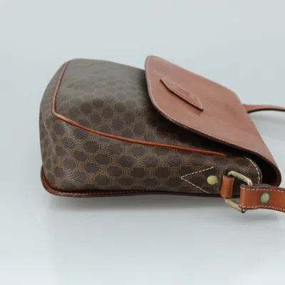 Pre-owned Celine Céline Macadam Brown Canvas Shoulder Bag ()