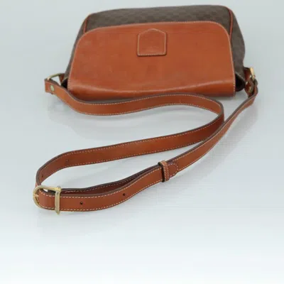 Pre-owned Celine Céline Macadam Brown Canvas Shoulder Bag ()