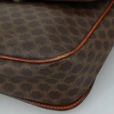 Pre-owned Celine Céline Macadam Brown Canvas Shoulder Bag ()