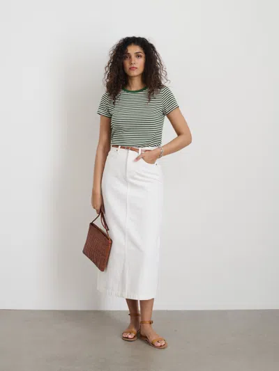 Alex Mill Prospect Tee In Stripe In Green/white