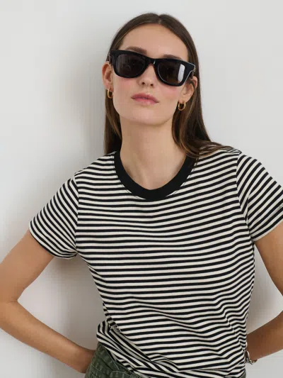 Alex Mill Prospect Tee In Stripe In White/black