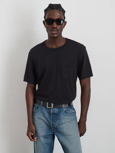 Alex Mill Standard Slub Pocket Tee In Black
