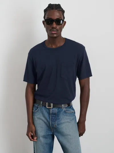 Alex Mill Standard Slub Pocket Tee In Navy