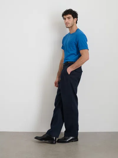 Alex Mill Standard Slub Pocket Tee In Washed Cobalt