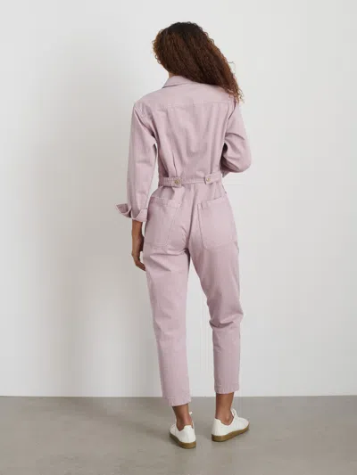 Alex Mill Standard Zip Jumpsuit In Herringbone In Thistle