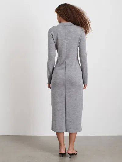 Alex Mill Valetta Sweater Dress In Extrafine Merino Wool In Heather Grey