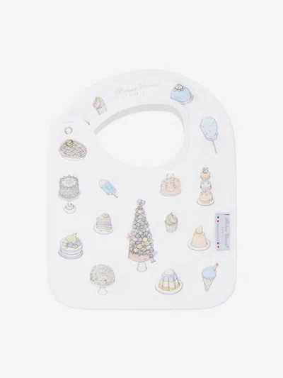 Atelier Choux Baby Girls Sweetie Pie Carré And Satin Bibs Set In Pink
