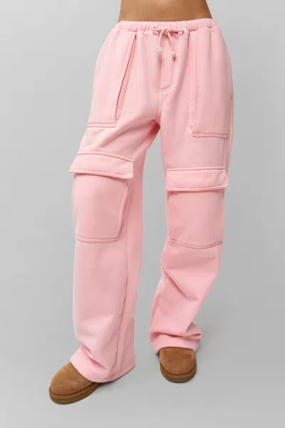 Danielle Guizio Ny Fleece Cargo Sweatpant In Ballet Slipper
