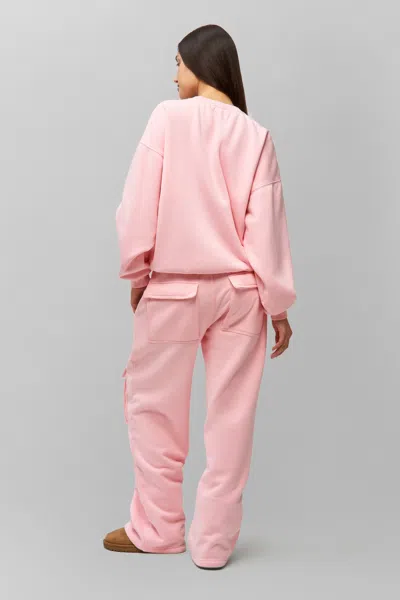 Danielle Guizio Ny Fleece Cargo Sweatpant In Ballet Slipper