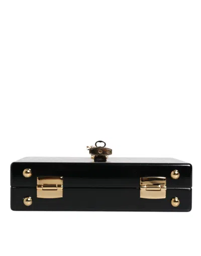 Pre-owned Dolce & Gabbana Black Graffiti Print Clutch Crossbody Women's Bag ()