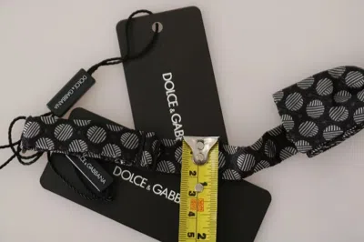 Dolce & Gabbana Black Silk Circles Men Neckmen's Bow Men's Tie In Black