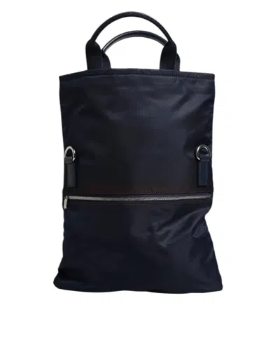 Pre-owned Dolce & Gabbana Dark Blue Nylon Shoulder Baby Tote Diaper Women's Bag ()