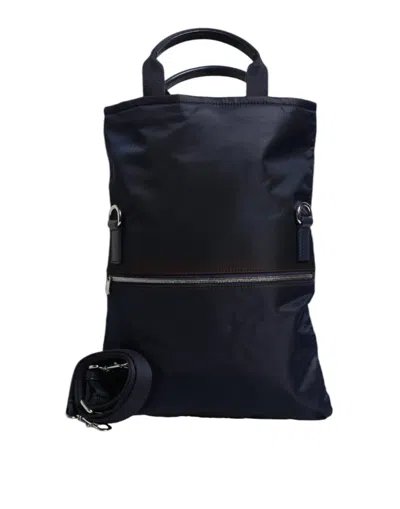 Pre-owned Dolce & Gabbana Dark Blue Nylon Shoulder Baby Tote Diaper Women's Bag ()