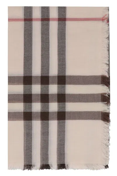Burberry London-check Scarf In Beige