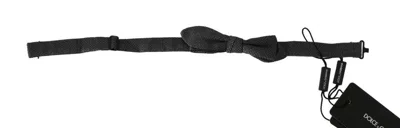 Dolce & Gabbana Gray Silk Patterned Mens Neckmen's Bow Men's Tie In Gray