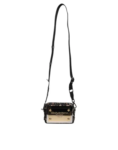 Dolce & Gabbana Multicolor Leopard Jacquard Dg Logo Crossbody Women's Bag In Multicolor