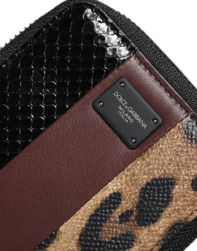 Dolce & Gabbana Multicolor Leopard Leather Dg Bifold Card Holder Wallet In Multicolor