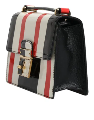 Dolce & Gabbana Multicolor Stripes Leather Crossbody Bag In Multicolor