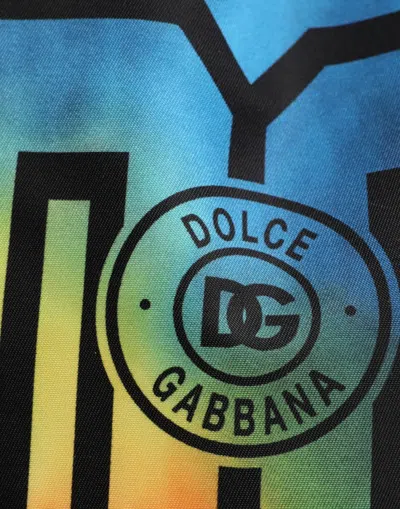 Dolce & Gabbana Multicolor Tie Dye Nylon Logo Print Kids Backpack Men's Bag In Multicolor