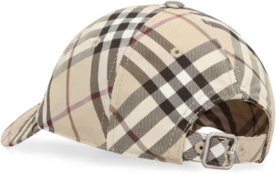 Burberry Nylon Baseball Cap In Beige