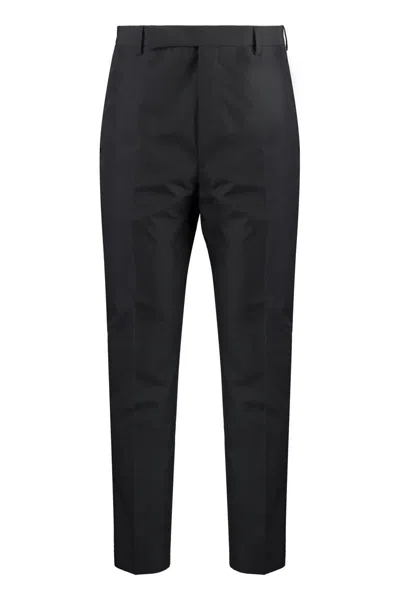 Prada Straight Tailored Pants In Black