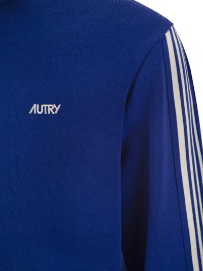 Autry Knitted Tennis-style Zip Sweatshirt
