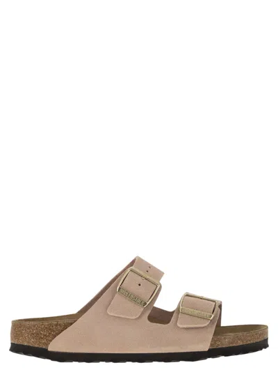 Birkenstock Womens Tobacco Brown Arizona Two-strap Faux-leather Sandals