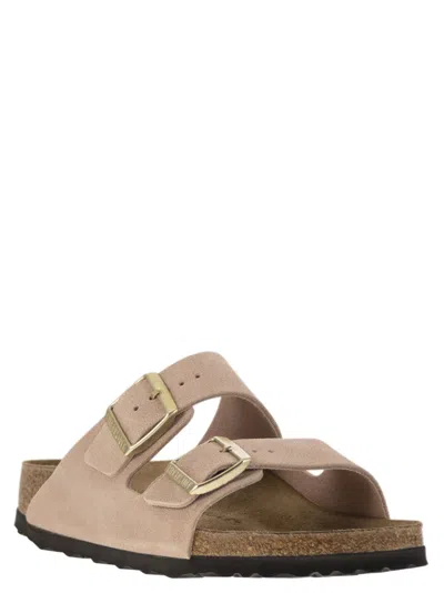 Birkenstock Womens Tobacco Brown Arizona Two-strap Faux-leather Sandals